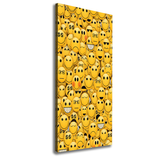 Cuadro moderno en lienzo resistente uv vertical Emoticonos