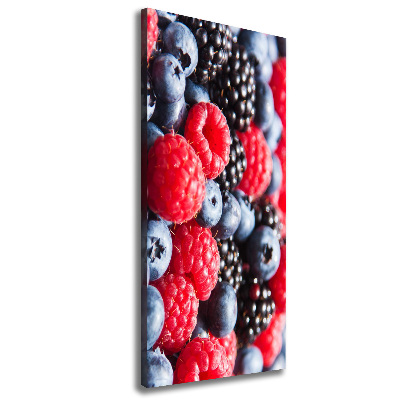 Cuadro canvas decorativo para salón vertical Frutos del bosque