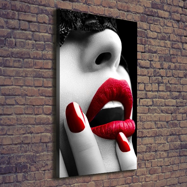 Fotografía en lienzo vertical Máscara de encaje