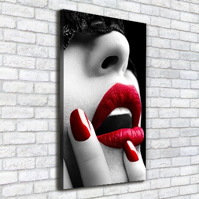 Fotografía en lienzo vertical Máscara de encaje