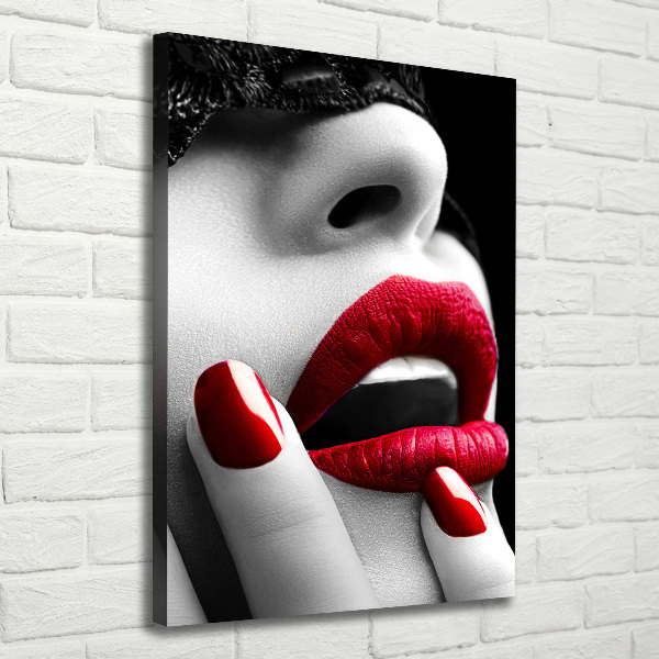 Fotografía en lienzo vertical Máscara de encaje