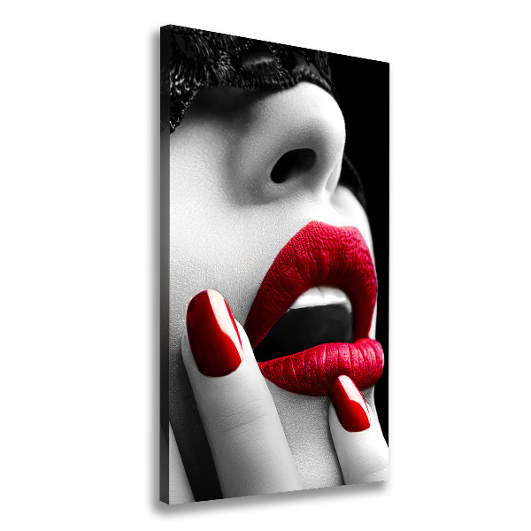 Fotografía en lienzo vertical Máscara de encaje