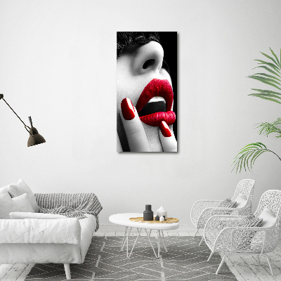 Fotografía en lienzo vertical Máscara de encaje