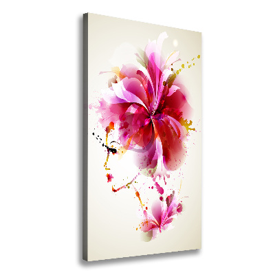 Cuadro moderno en lienzo resistente uv vertical Mujer abstracta