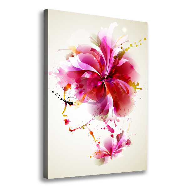 Cuadro moderno en lienzo resistente uv vertical Mujer abstracta