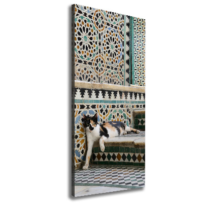 Fotografía en lienzo vertical Un gato en Marruecos