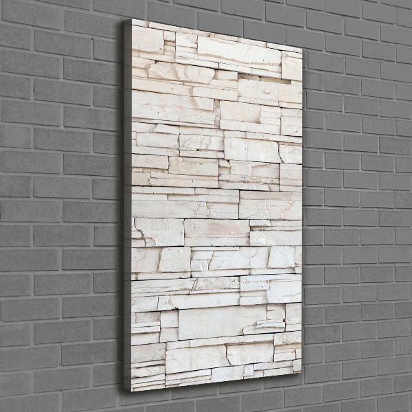 Cuadro moderno en lienzo resistente uv vertical Muro de piedra