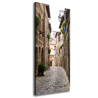 Cuadro canvas decorativo para salón vertical calles italianas
