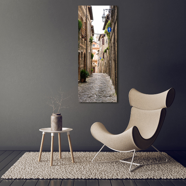 Cuadro canvas decorativo para salón vertical calles italianas