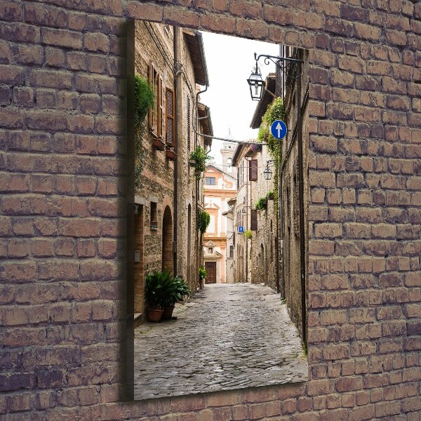 Cuadro canvas decorativo para salón vertical calles italianas