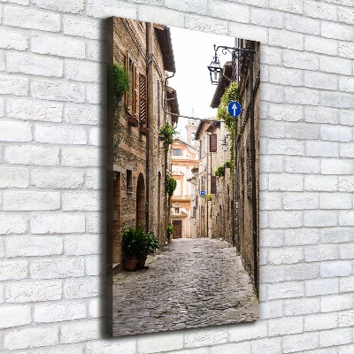 Cuadro canvas decorativo para salón vertical calles italianas