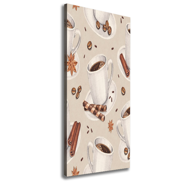 Fotografía en lienzo vertical Una taza de café
