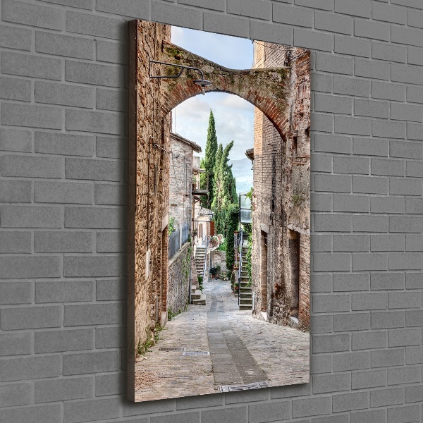 Fotografía en lienzo vertical calles italianas