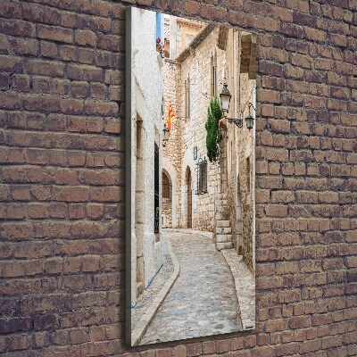 Cuadro canvas decorativo para salón vertical Calles en España
