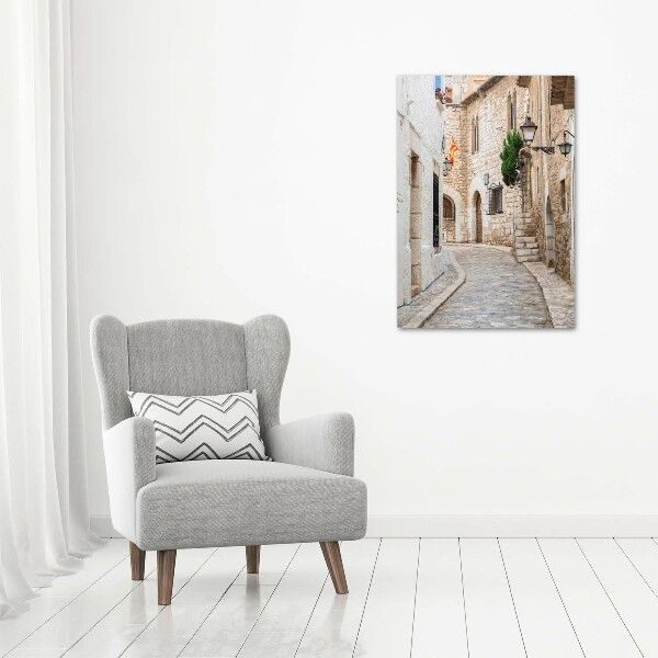 Cuadro canvas decorativo para salón vertical Calles en España