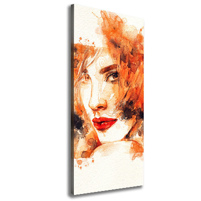 Cuadro canvas decorativo para salón vertical Mujer abstracta