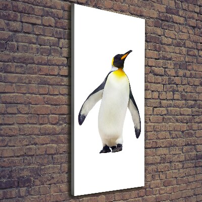 Cuadro canvas decorativo para salón vertical Pingüino