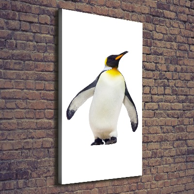 Cuadro canvas decorativo para salón vertical Pingüino