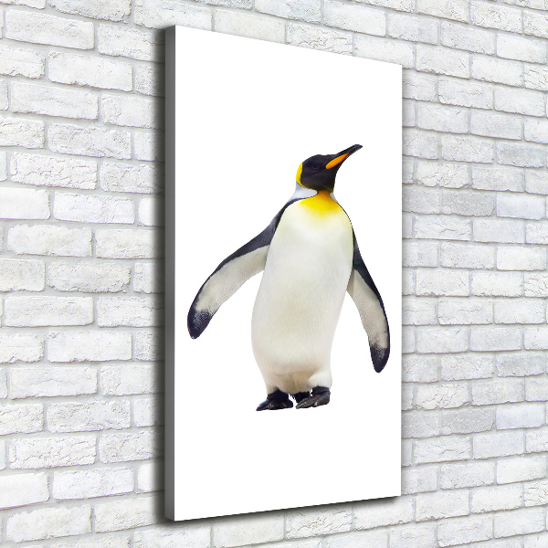 Cuadro canvas decorativo para salón vertical Pingüino