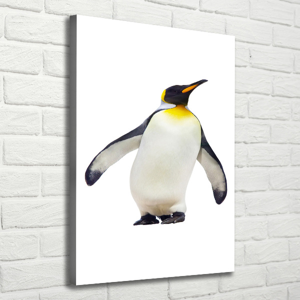 Cuadro canvas decorativo para salón vertical Pingüino