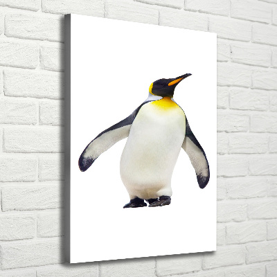 Cuadro canvas decorativo para salón vertical Pingüino
