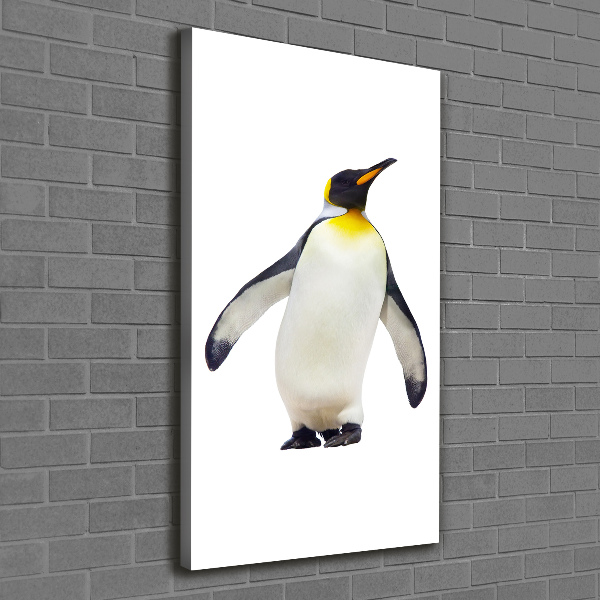 Cuadro canvas decorativo para salón vertical Pingüino