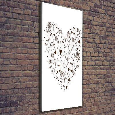 Impresión en lienzo vertical Corazón