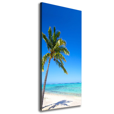 Cuadro canvas decorativo para salón vertical Playa tropical