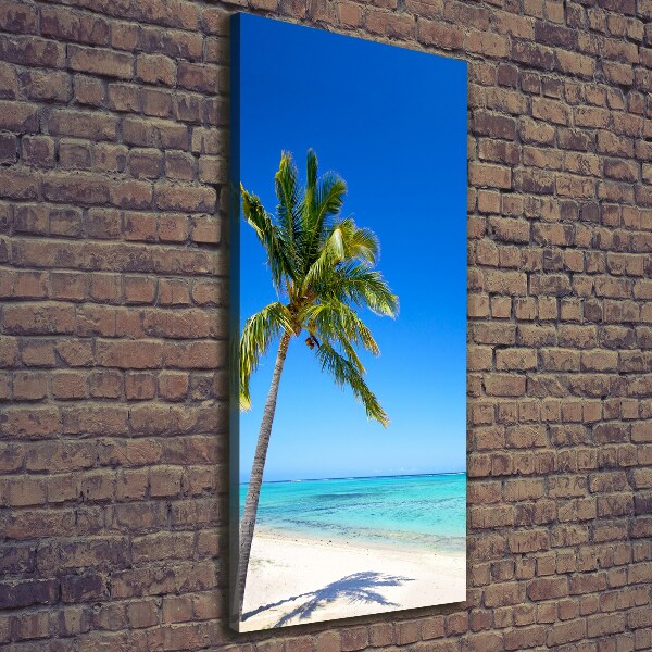 Cuadro canvas decorativo para salón vertical Playa tropical