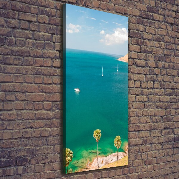 Cuadro canvas decorativo para salón vertical Yates en Tailandia