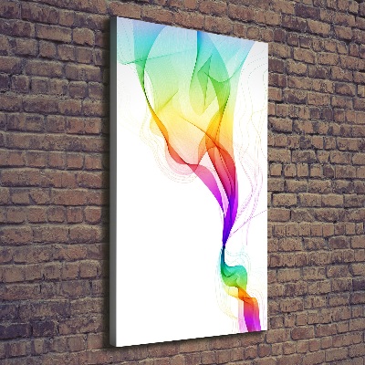 Cuadro canvas decorativo para salón vertical Abstracción colorida