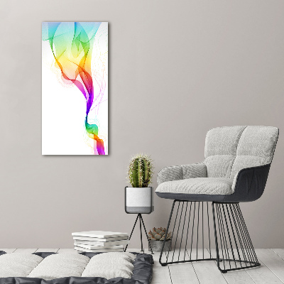 Cuadro canvas decorativo para salón vertical Abstracción colorida