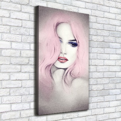 Cuadro moderno en lienzo resistente uv vertical Mujer abstracta