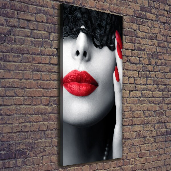 Impresión en lienzo vertical Máscara de encaje