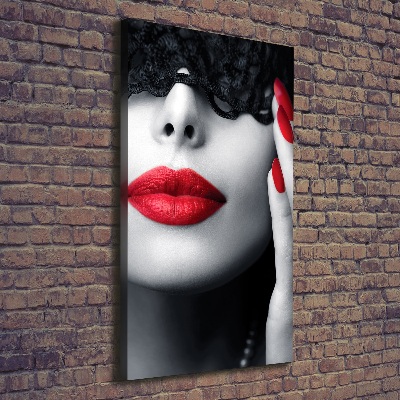 Impresión en lienzo vertical Máscara de encaje