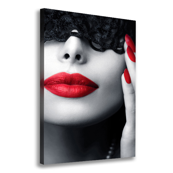 Impresión en lienzo vertical Máscara de encaje