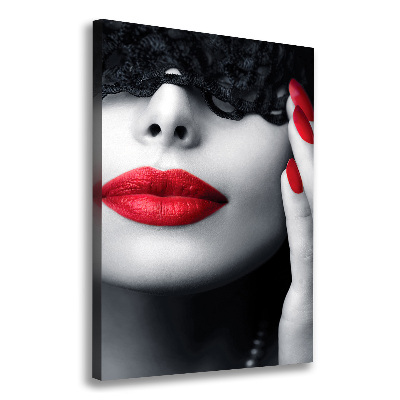 Impresión en lienzo vertical Máscara de encaje