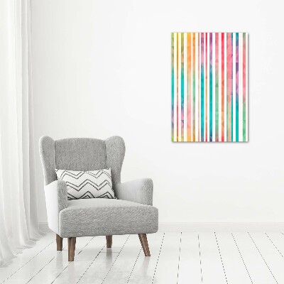 Foto obraz na płótnie pionowy Kolorowe paski