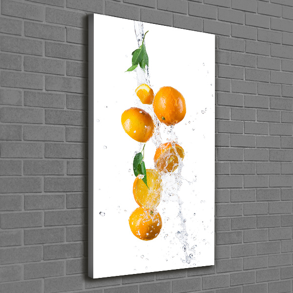 Cuadro moderno en lienzo resistente uv vertical Naranjas