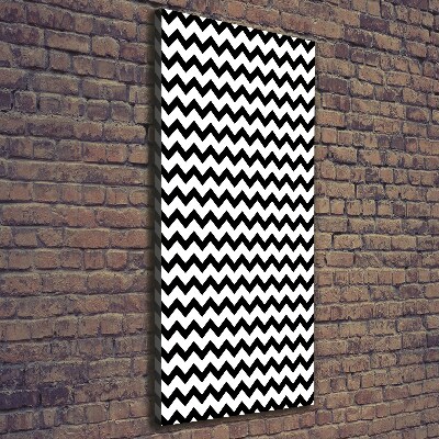 Cuadro canvas decorativo para salón vertical Zigzags