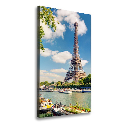 Cuadro canvas decorativo para salón vertical Torre Eiffel de París