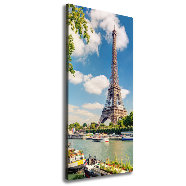 Cuadro canvas decorativo para salón vertical Torre Eiffel de París