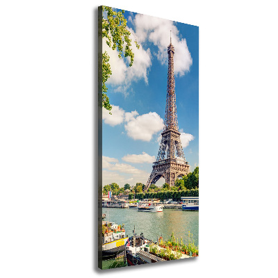 Cuadro canvas decorativo para salón vertical Torre Eiffel de París