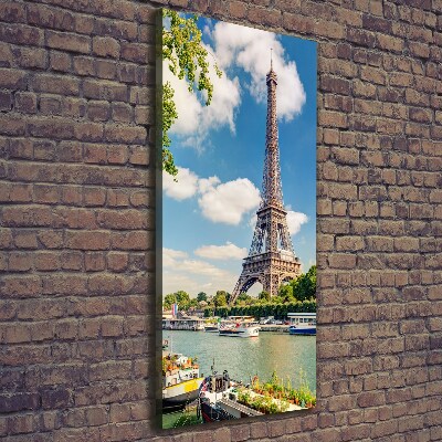 Cuadro canvas decorativo para salón vertical Torre Eiffel de París