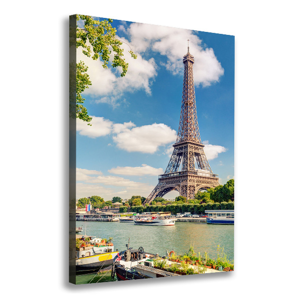 Cuadro canvas decorativo para salón vertical Torre Eiffel de París