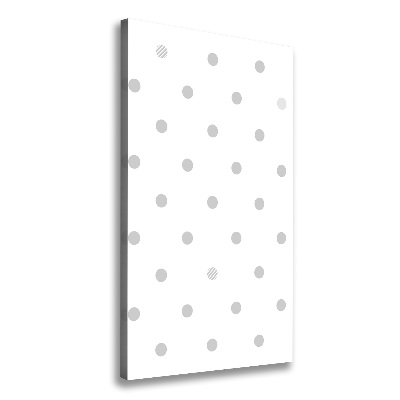 Impresión en lienzo vertical Puntos y corazones