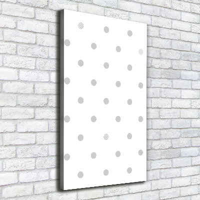 Impresión en lienzo vertical Puntos y corazones