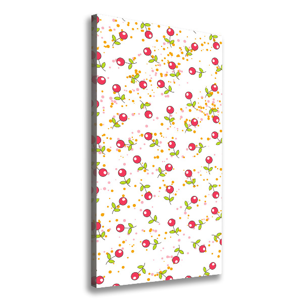 Cuadro moderno en lienzo resistente uv vertical Guindas