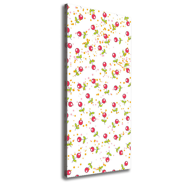 Cuadro moderno en lienzo resistente uv vertical Guindas