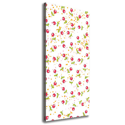 Cuadro moderno en lienzo resistente uv vertical Guindas